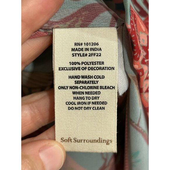 Soft Surroundings Floral Tassel Kimono Shawl Wrap Sz Small - Picture 7 of 12